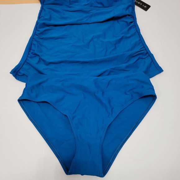 Tempt Me Women One Shoulder Swim Top with bottom - Picture 8 of 16